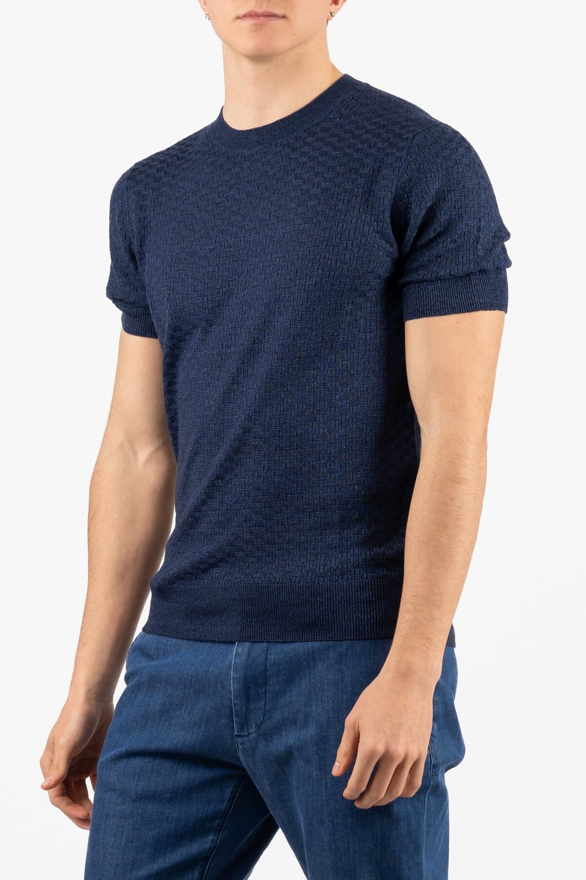 Herren Feinstrick T-Shirt Gran Sasso