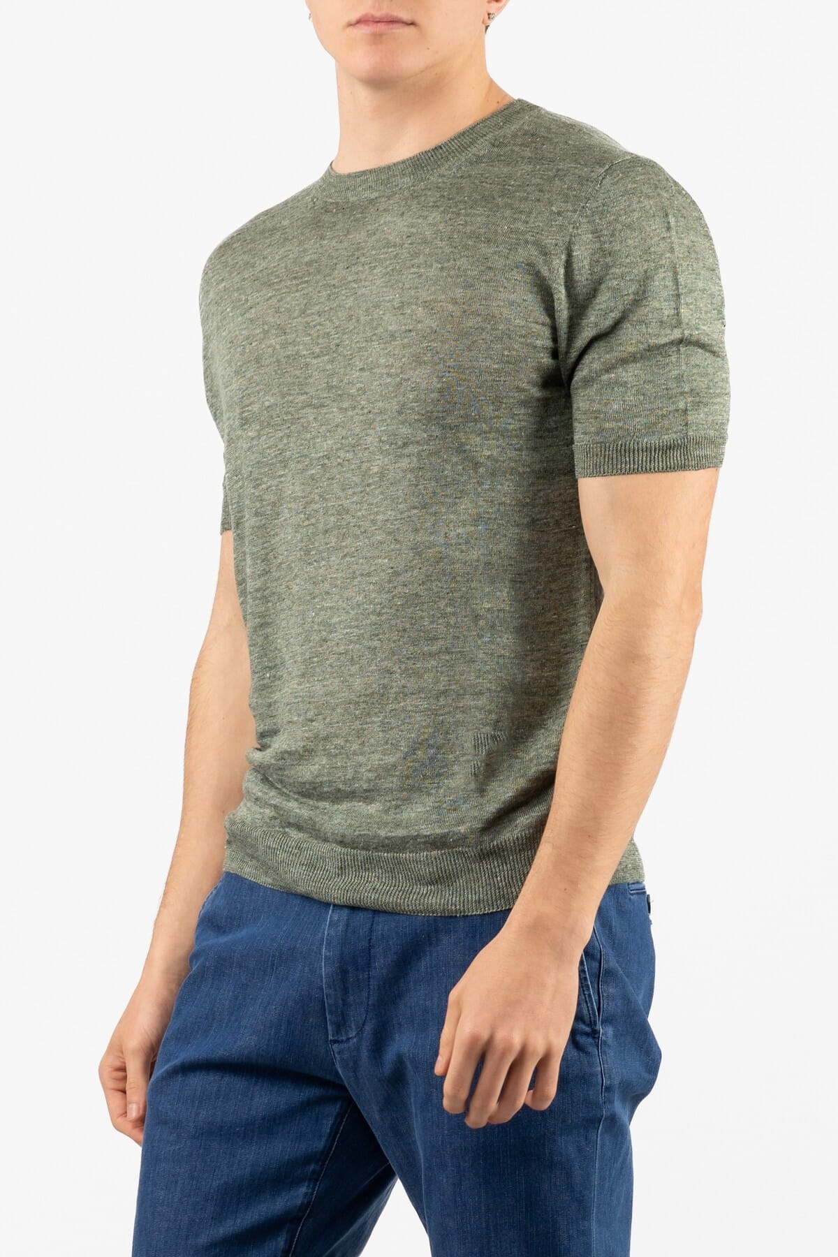 Herren Feinstrick T-Shirt Gran Sasso