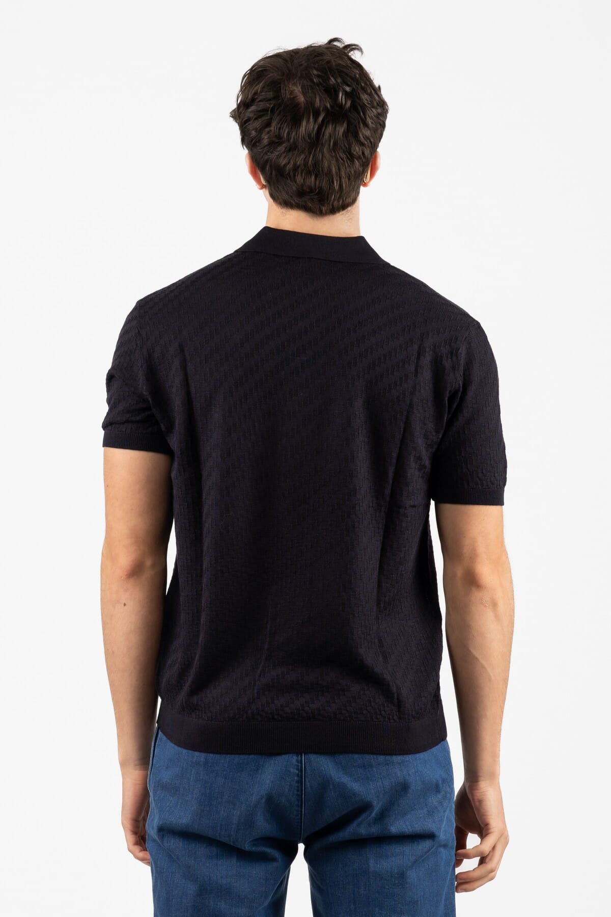 Herren Feinstrick T-Shirt Emporio Armani