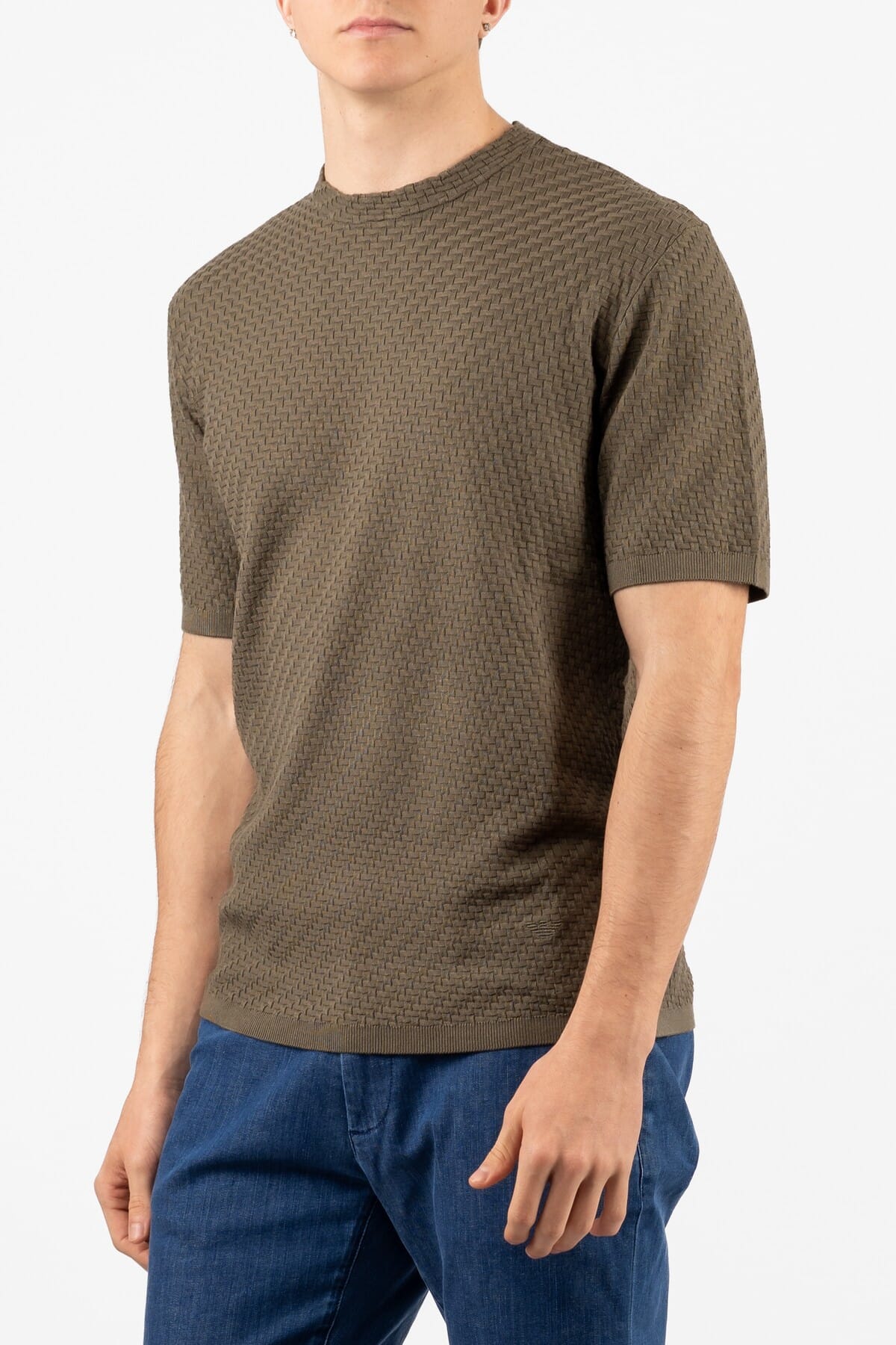 T-shirt en maille Homme Emporio Armani