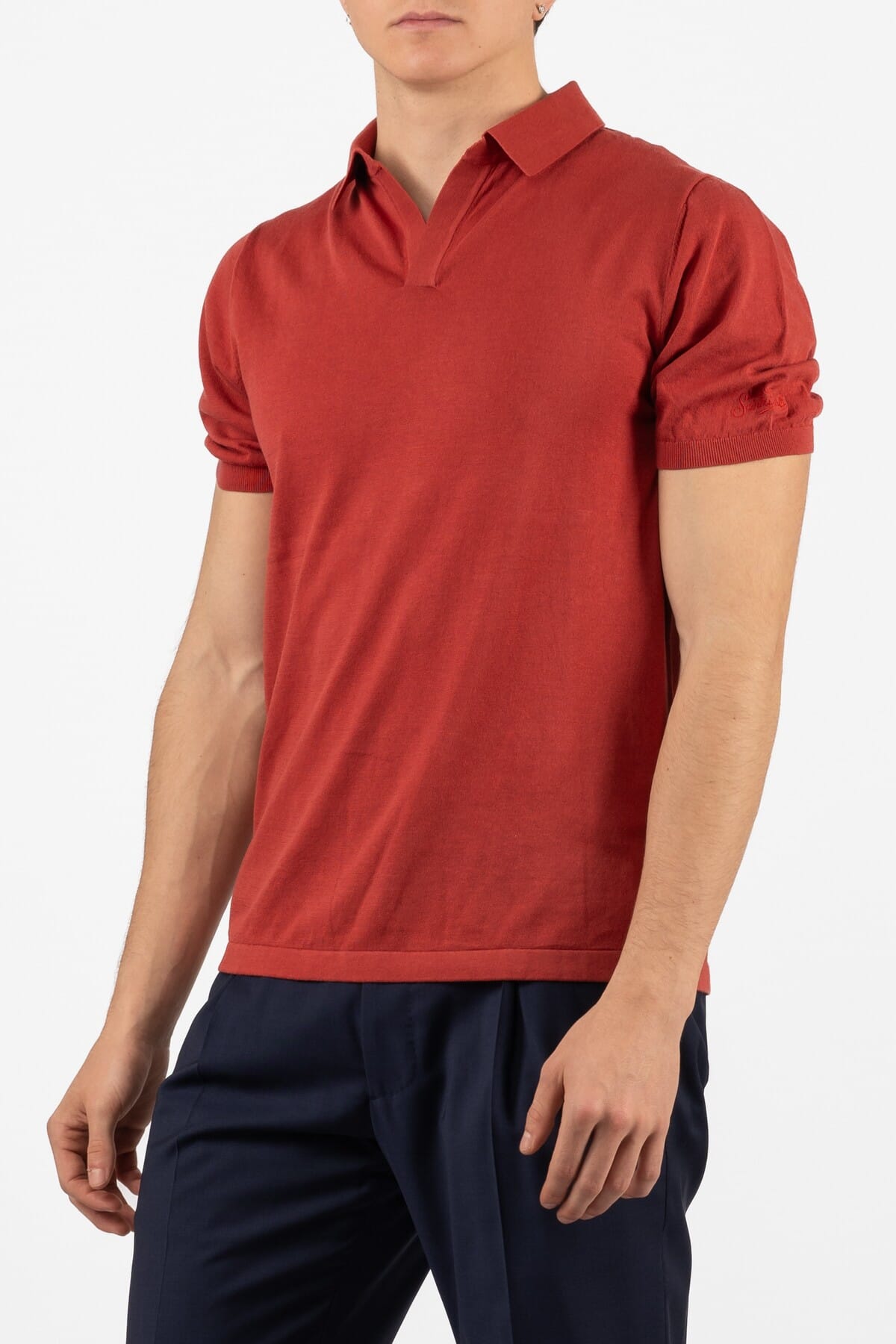 Herren Feinstrick T-Shirt Saint Barth